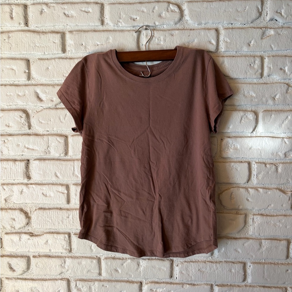 Abercrombie & Fitch Women's Short Sleeve Crew Tee - Dusty Brown